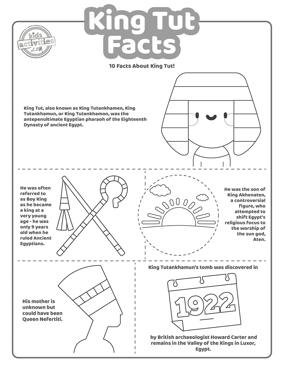 10 Interesting King Tut Facts For Kids Kids Activities Blog