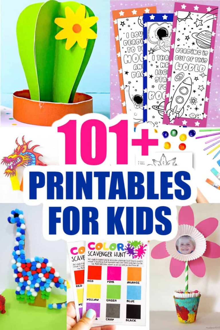 101 Free Printables For Kids Crafts Puzzles Games U0026 More