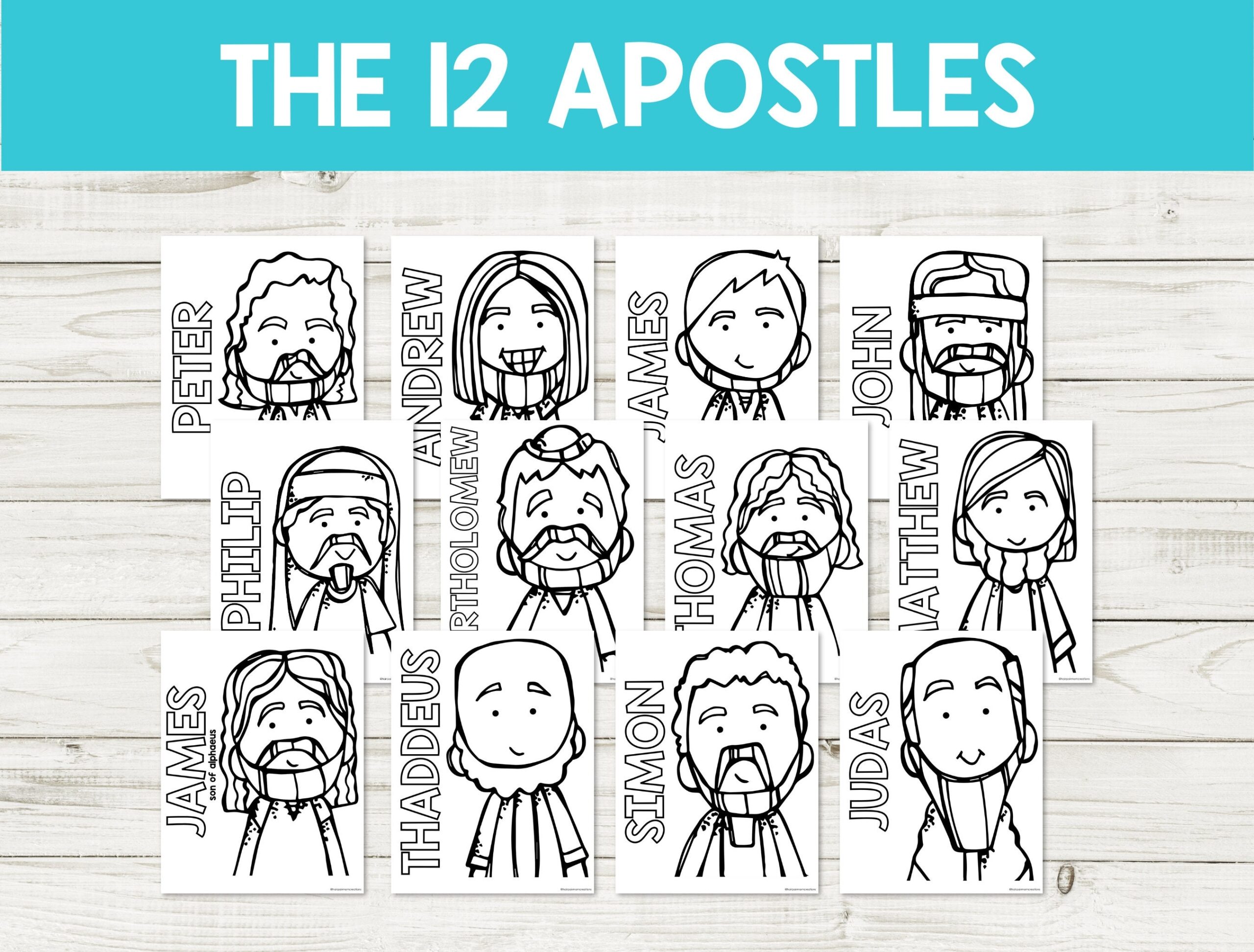 12 Apostles Coloring Pages Preschool Bible Verses Sunday School Homeschool Bible Printable Preschool Activity 12 Disciples Learning Etsy Israel