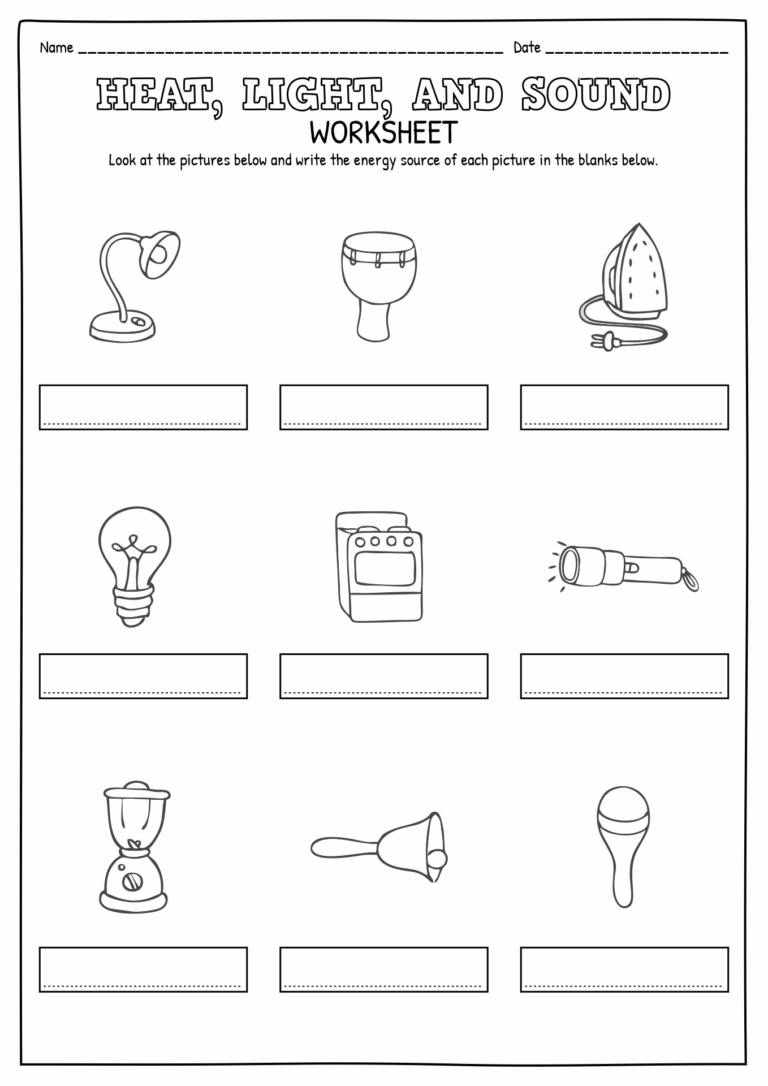 14 Energy Light Heat Sound Worksheets Free PDF At Worksheeto