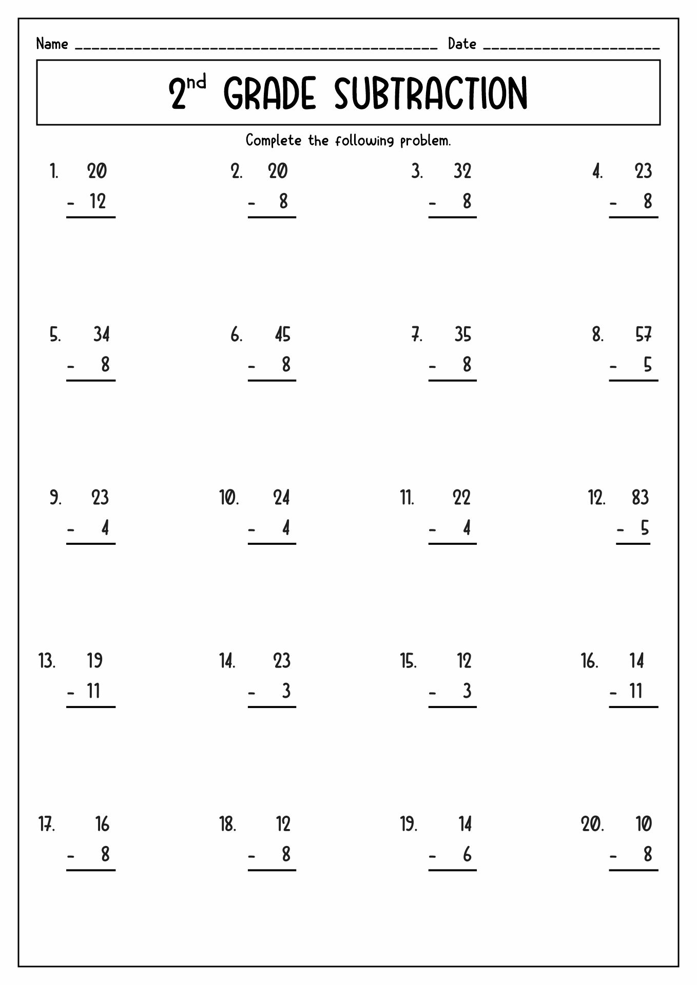14 Math Worksheets For 2nd Graders Free PDF At Worksheeto