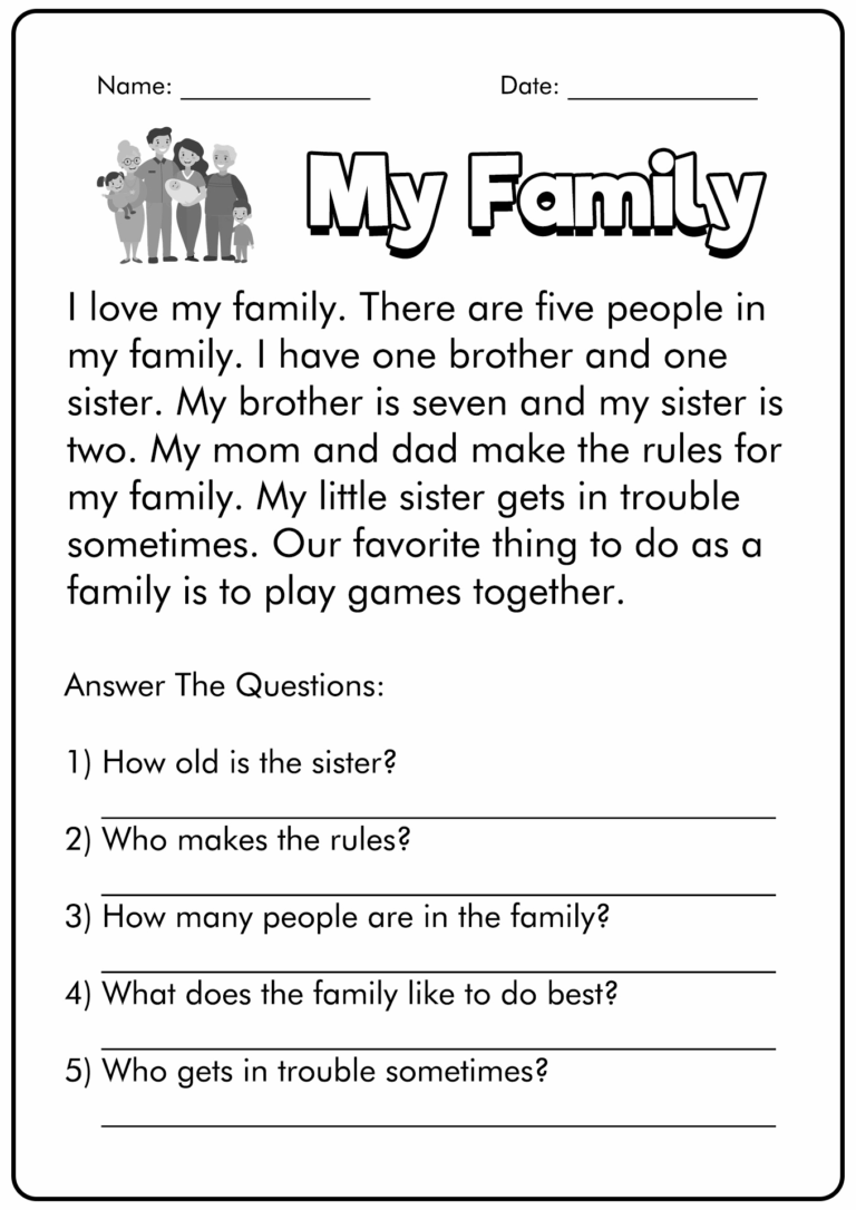 15 First Grade Reading Comprehension Worksheets Free PDF At Worksheeto