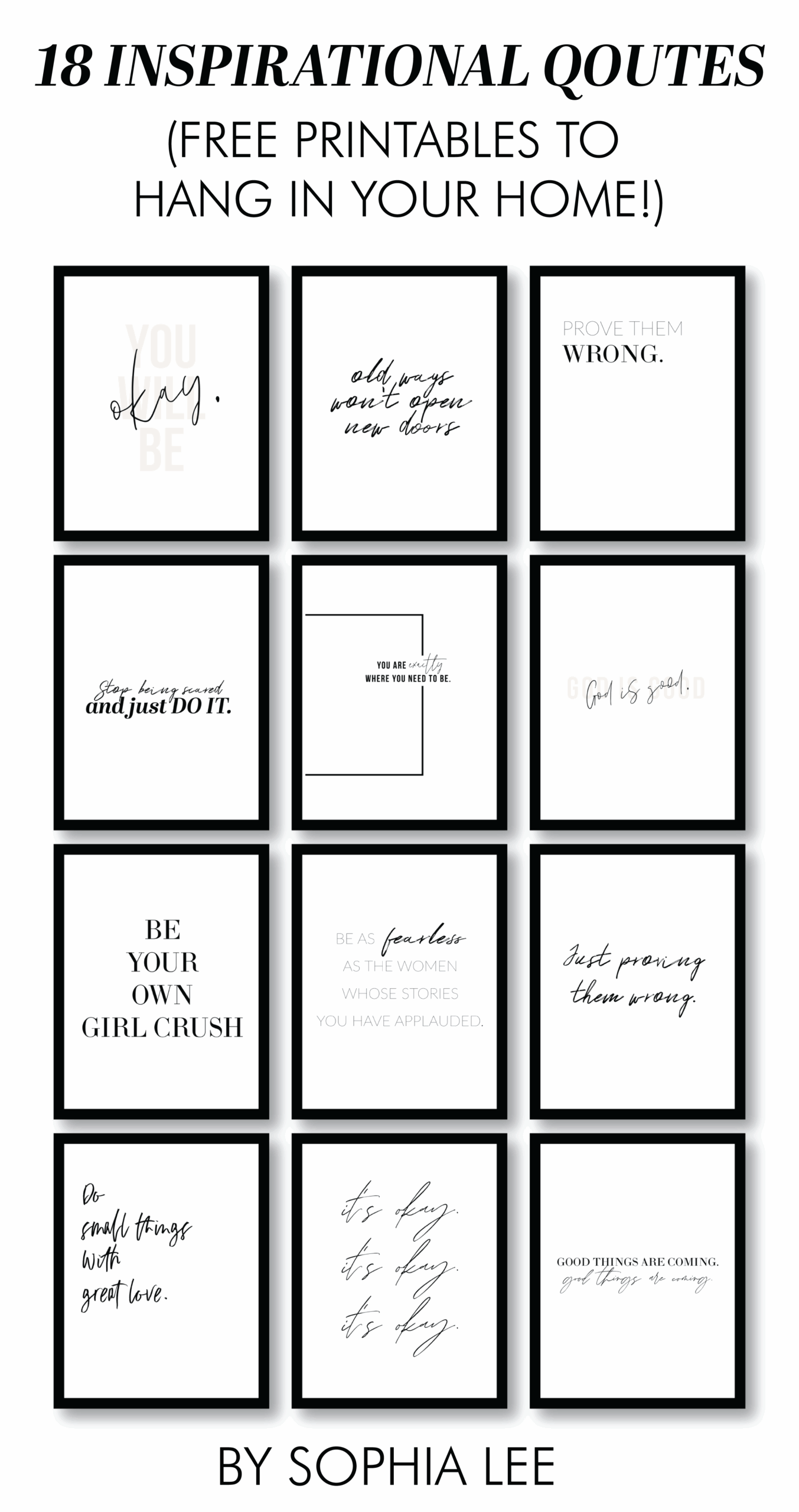 18 Free Printable Inspirational Quotes By Sophia Lee Worksheets Library