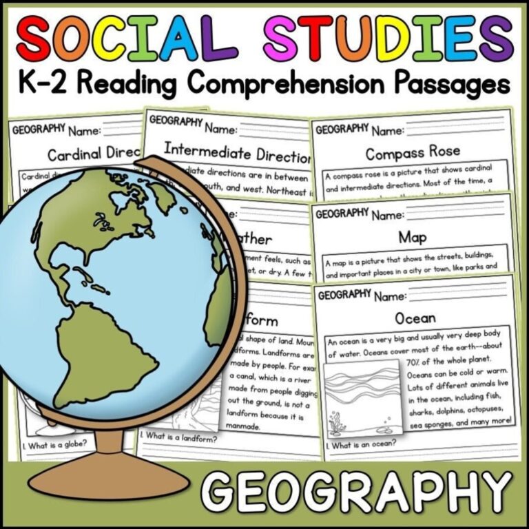 1st 2nd Grade Reading Comprehension Geography Passages U0026 Questions Classroom Homeschool No Prep Printable Standards aligned Etsy