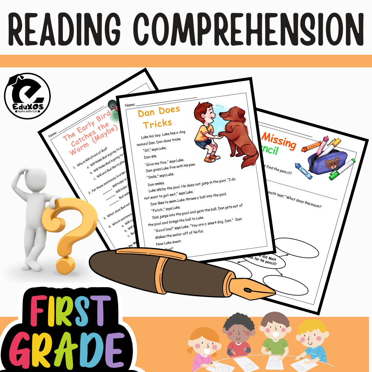 Early First Grade Reading Comprehension Worksheets