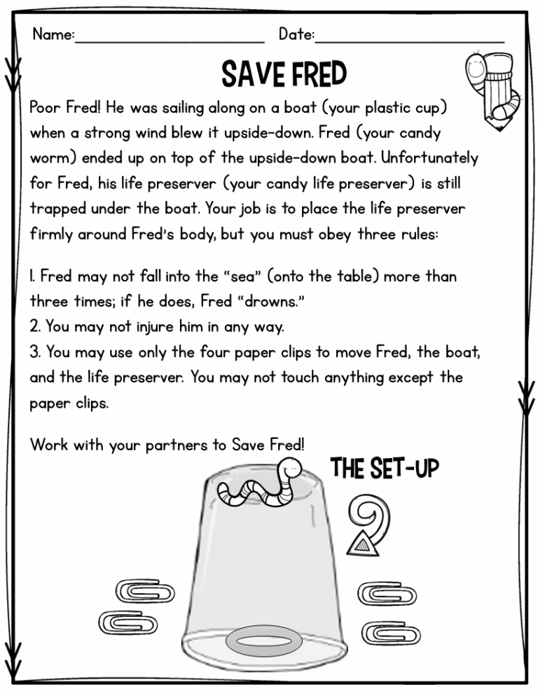 20 Saving Fred Team Building Activities Teaching Expertise