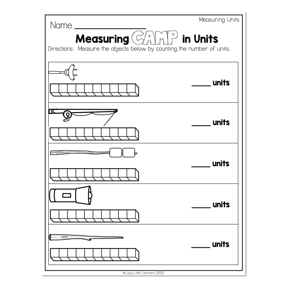 2nd Grade Math Worksheets Measurement Measuring Units 