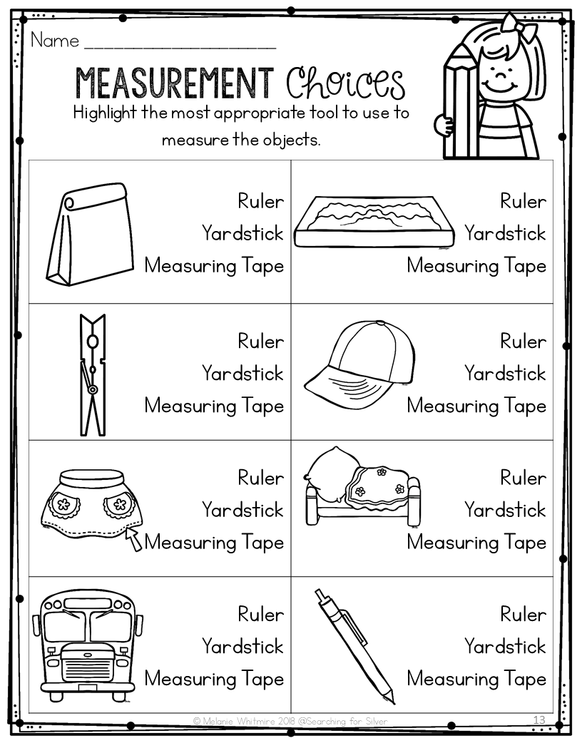 Free Printable Measuring Worksheets 2nd Grade