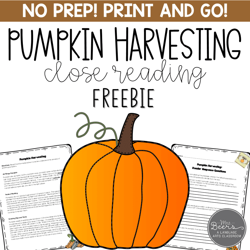 3 Free ELA Printables For Halloween
