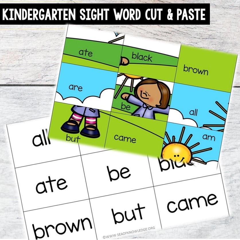 3 Of The Best Common Core Kindergarten Sight Words Worksheets
