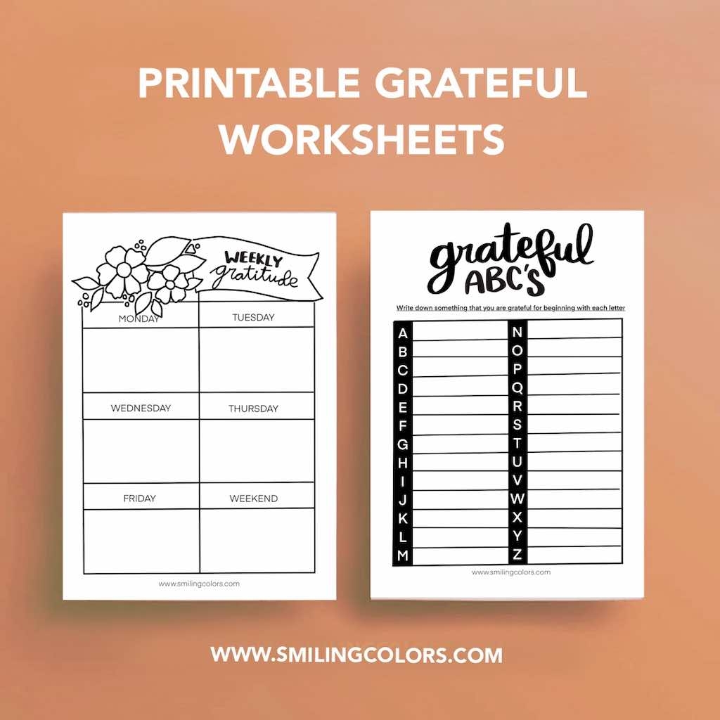 Free Printable Gratitude Activities Worksheets