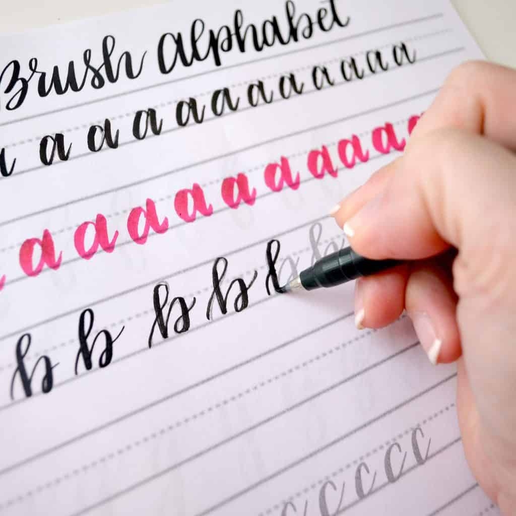 31 Free Printable Lettering And Calligraphy Worksheets Masha Plans