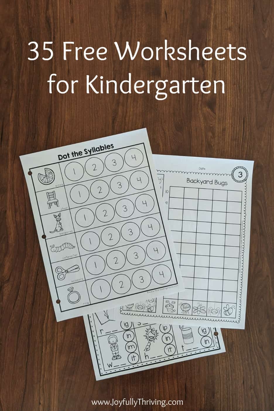 35 No Prep Free Kindergarten Worksheets U0026 Activities