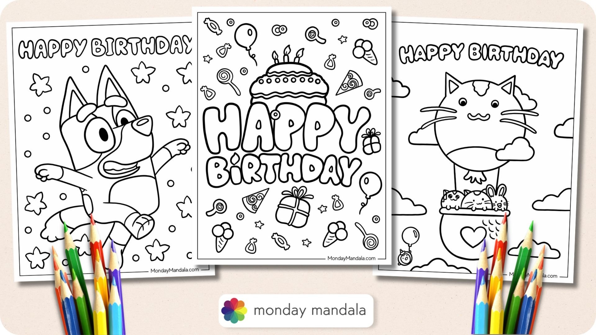 Free Printable Birthday Worksheets Color