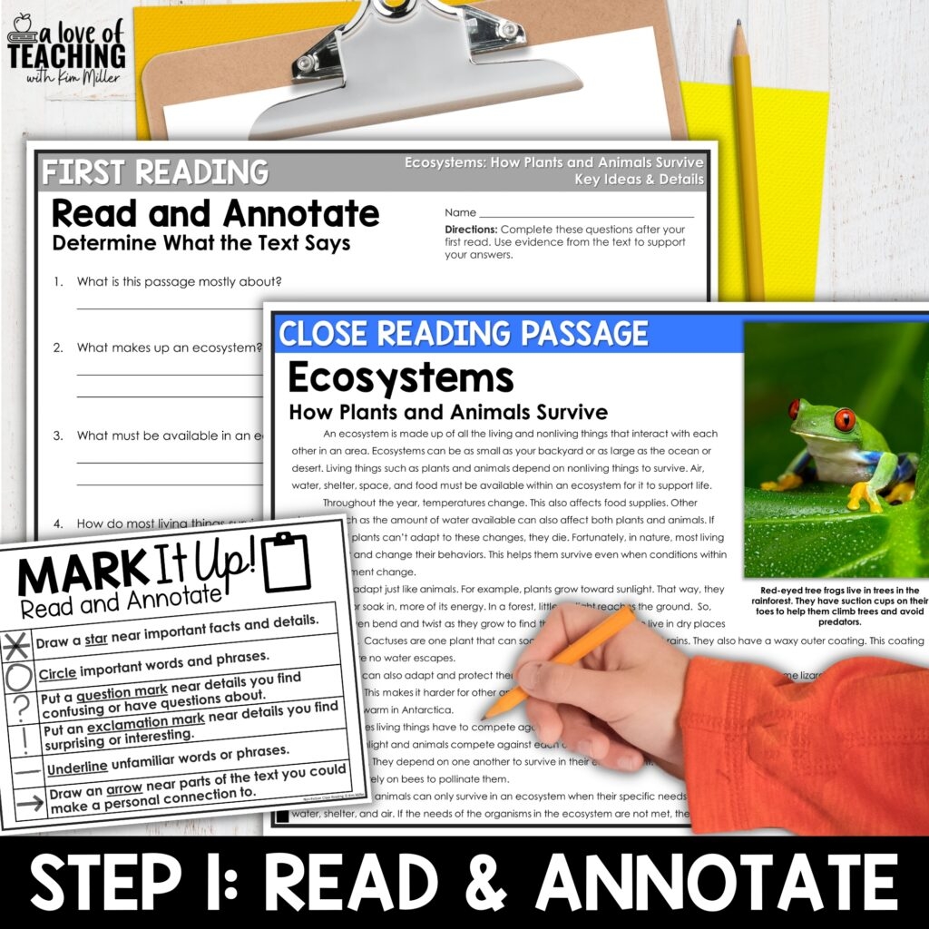 4 Simple Strategies For Teaching Close Reading A Love Of Teaching Kim Miller