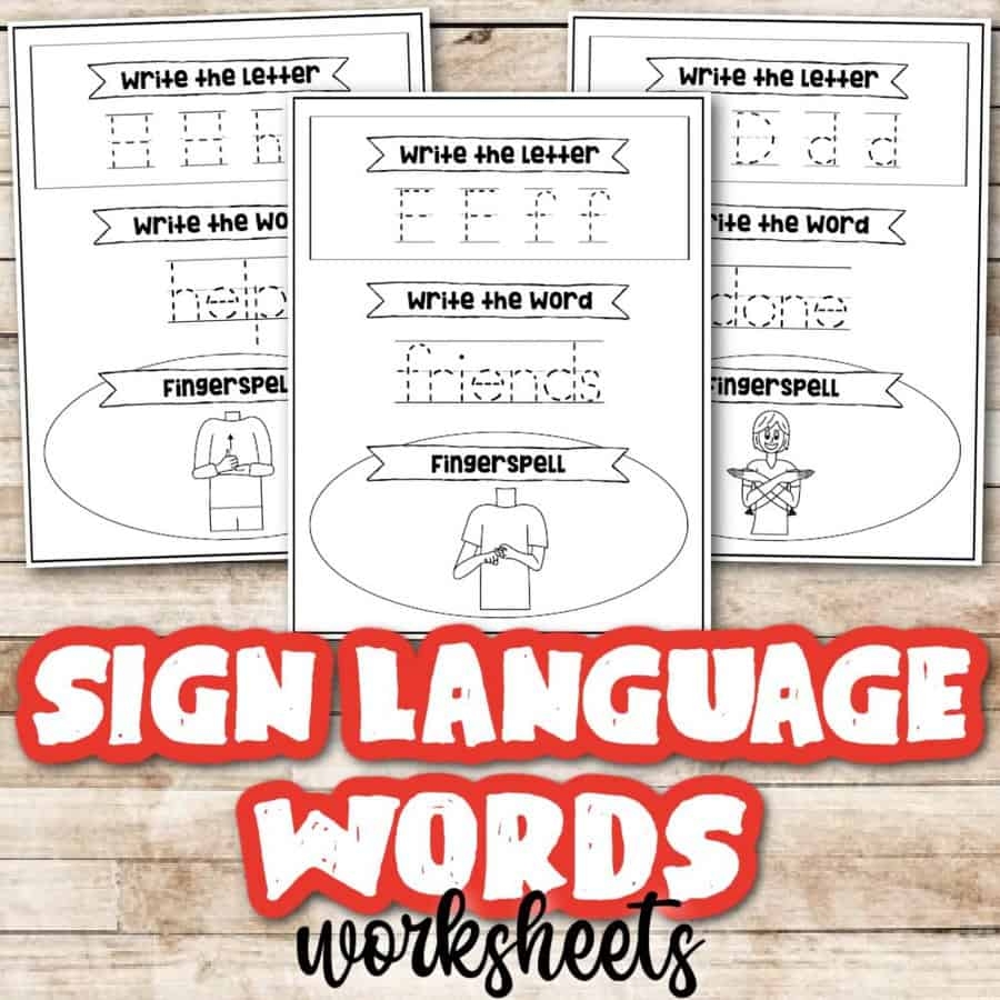 40 Free PDF Sign Language Worksheets