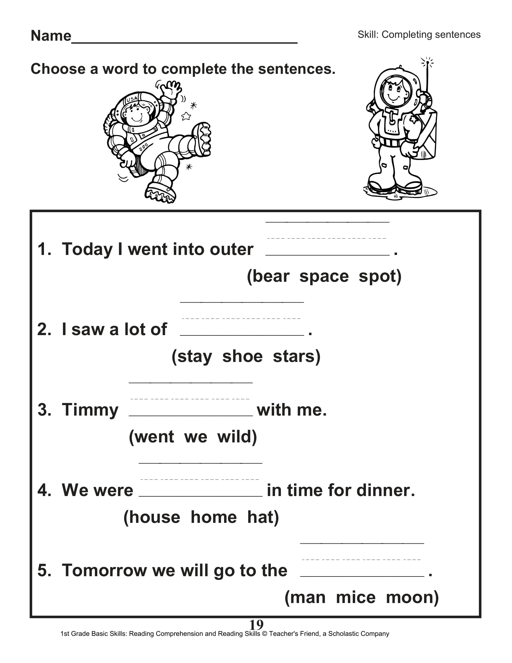 40 Scholastic 1st Grade Reading Comprehension Skills Worksheets Worksheet Hero