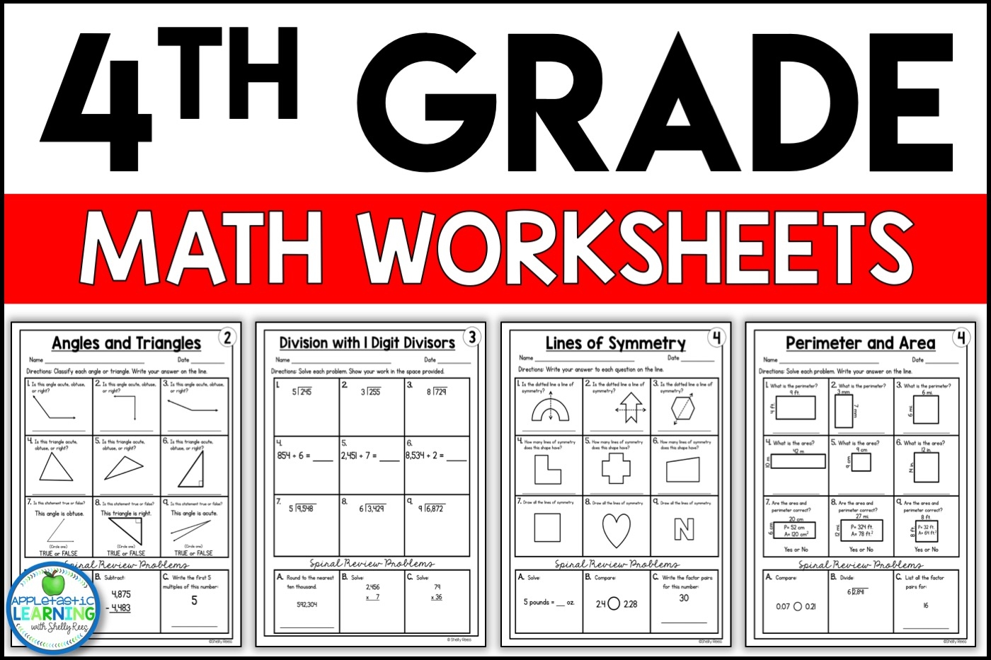 Free Printable Math Worksheets 4th Grade