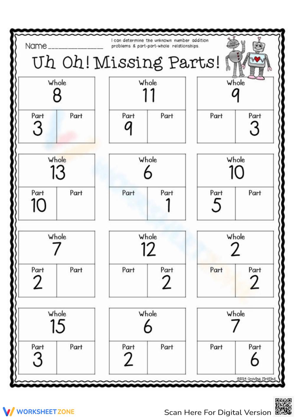 50 Free Printable Part Part Whole Worksheets For Kids Worksheets Library