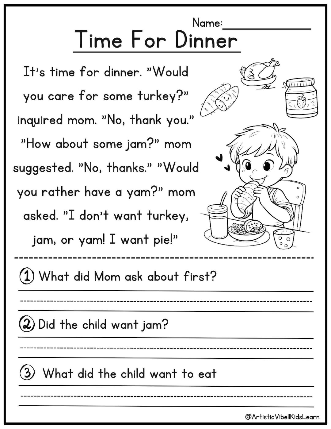 50 Kindergarten 1st Grade Reading Comprehension Passages Worksheets Sentences Reading Worksheet Fluency Worksheet English Learing Set 1 Etsy