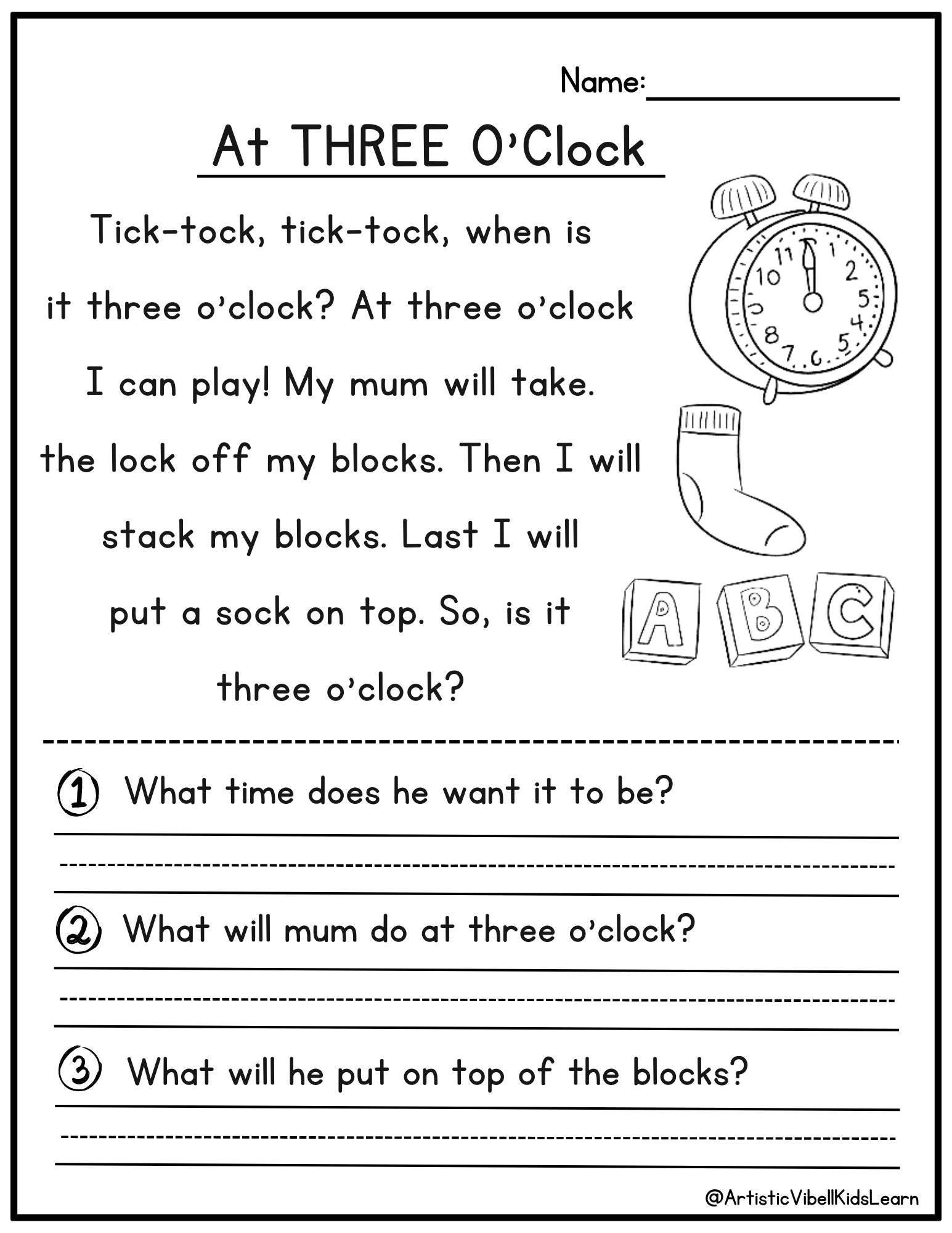 50 Kindergarten 1st Grade Reading Comprehension Passages Worksheets Sentences Reading Worksheet Fluency Worksheet English Passage Etsy Denmark