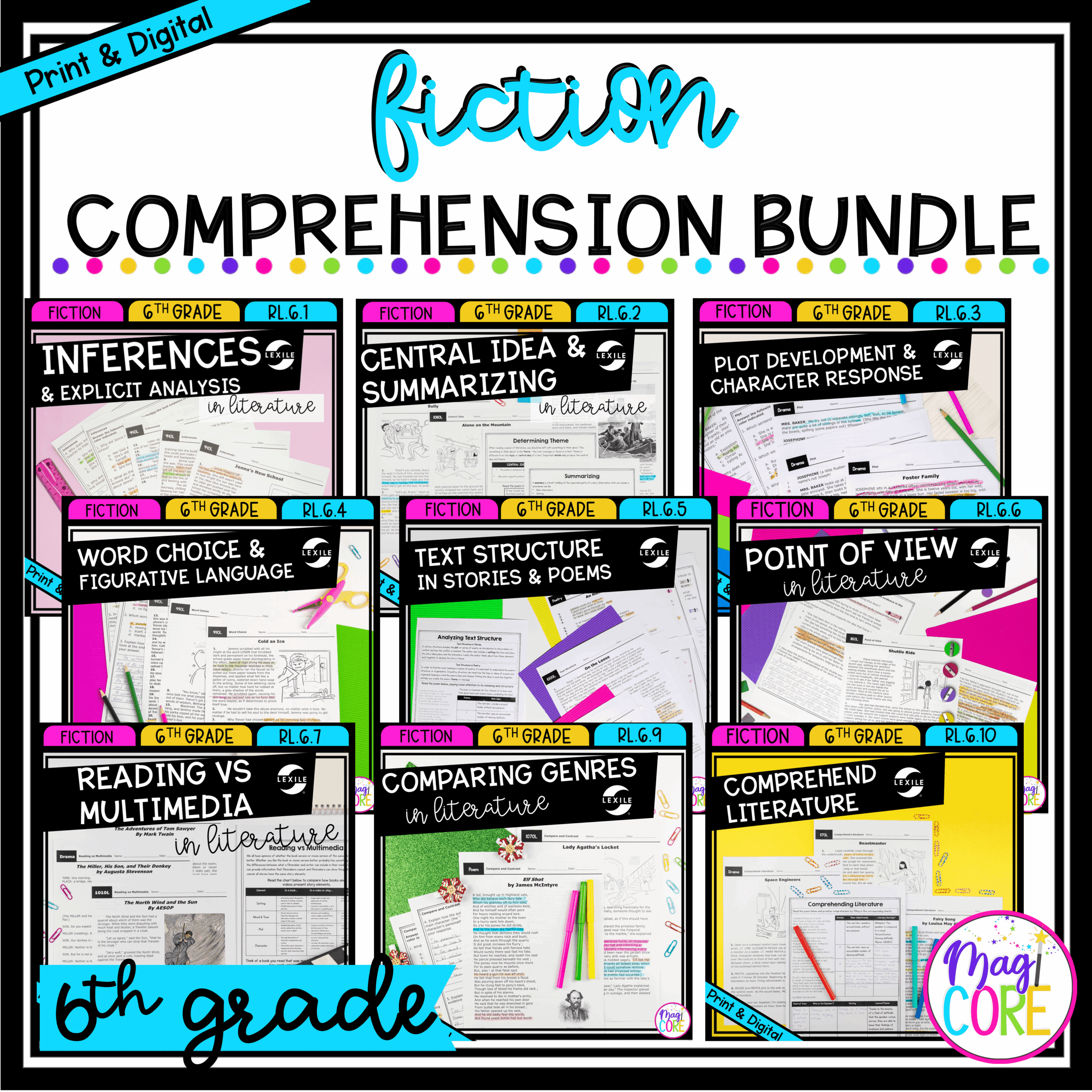 Fiction Reading Comprehension Worksheets 6th Grade