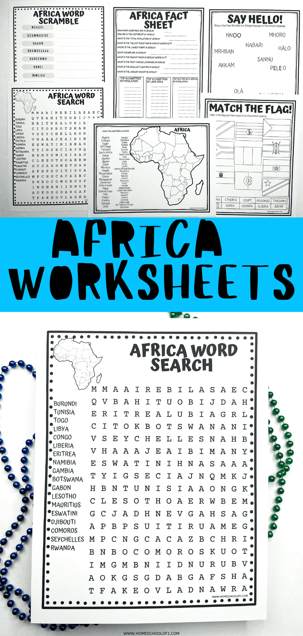 Free Printable Worksheets On South Africa