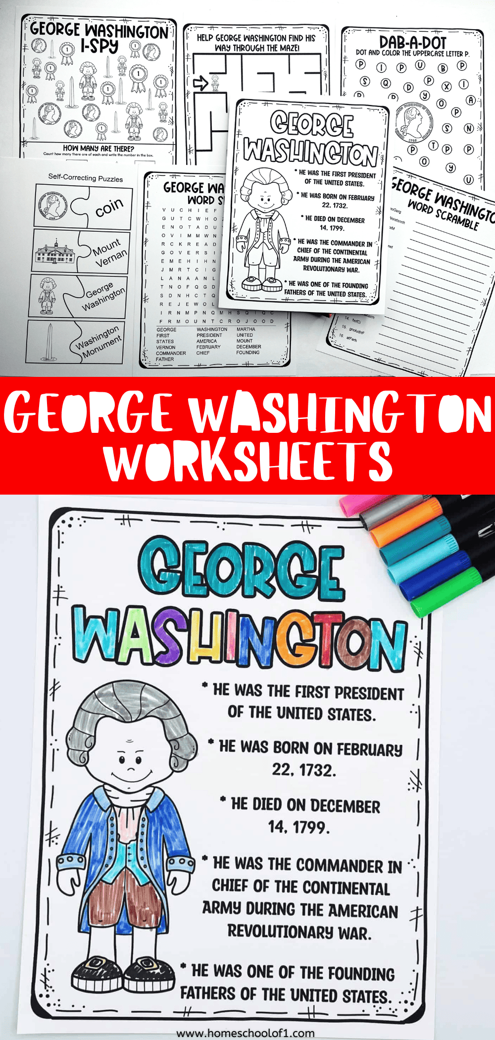 George Washington Free Printable Worksheets