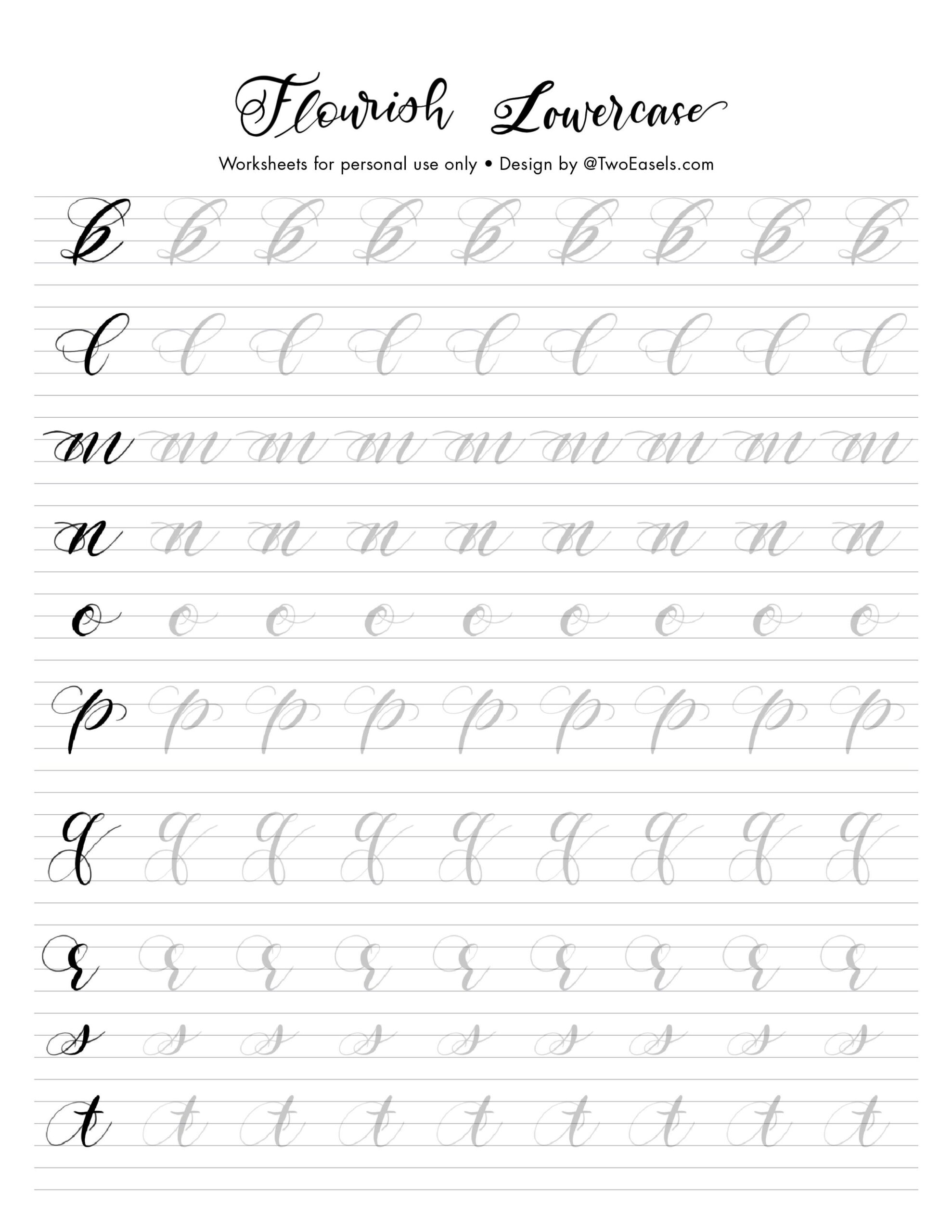 Free Printable Flourish Worksheet