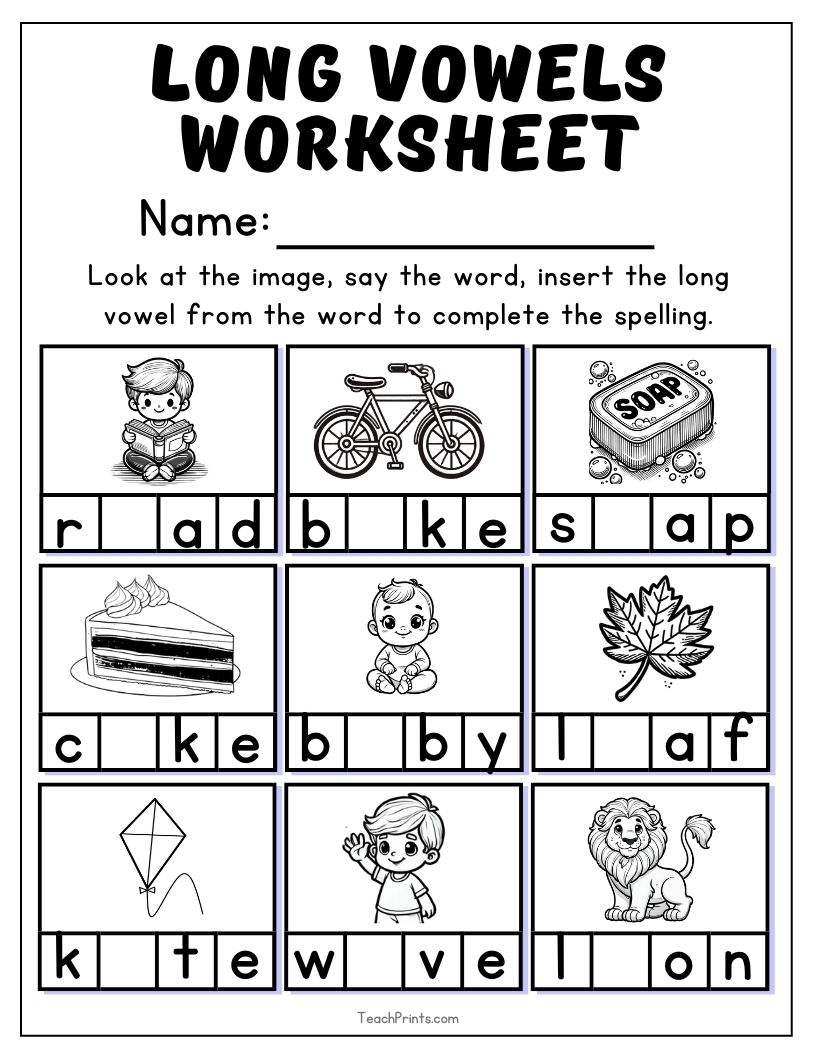 Free Printable Preschool Vowel Worksheets