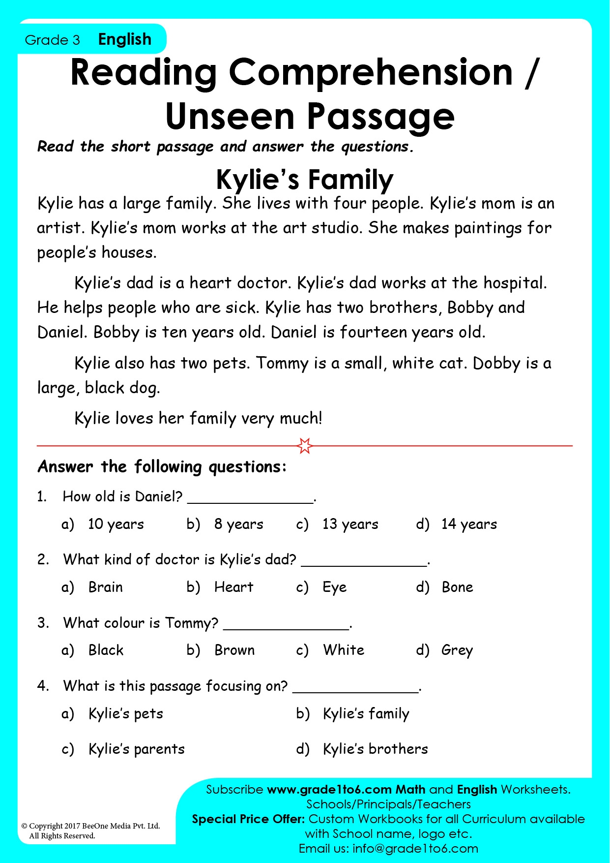8th Grade Reading Comprehension Worksheets Worksheets Library