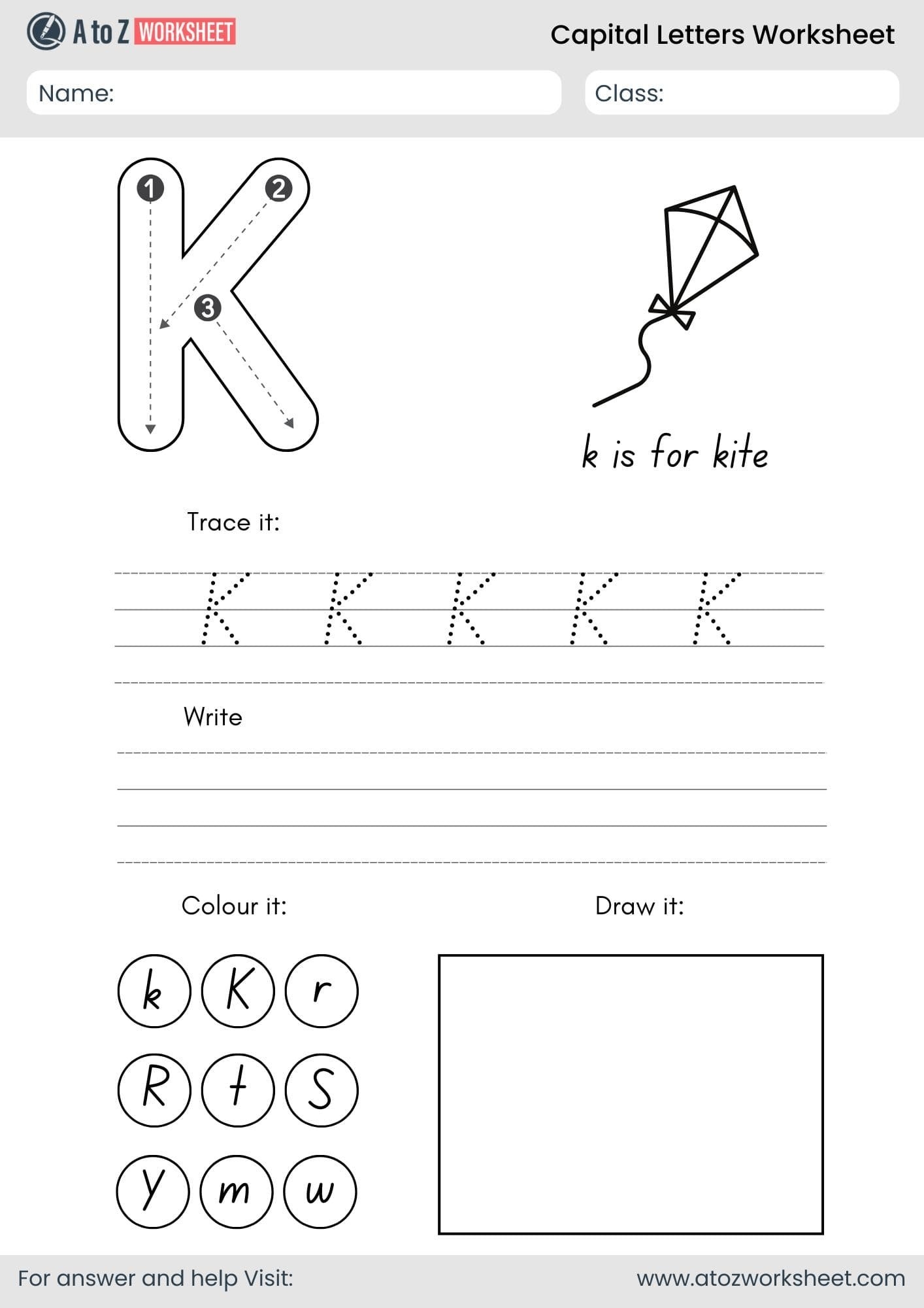 Free Printable Capital Letter Worksheets