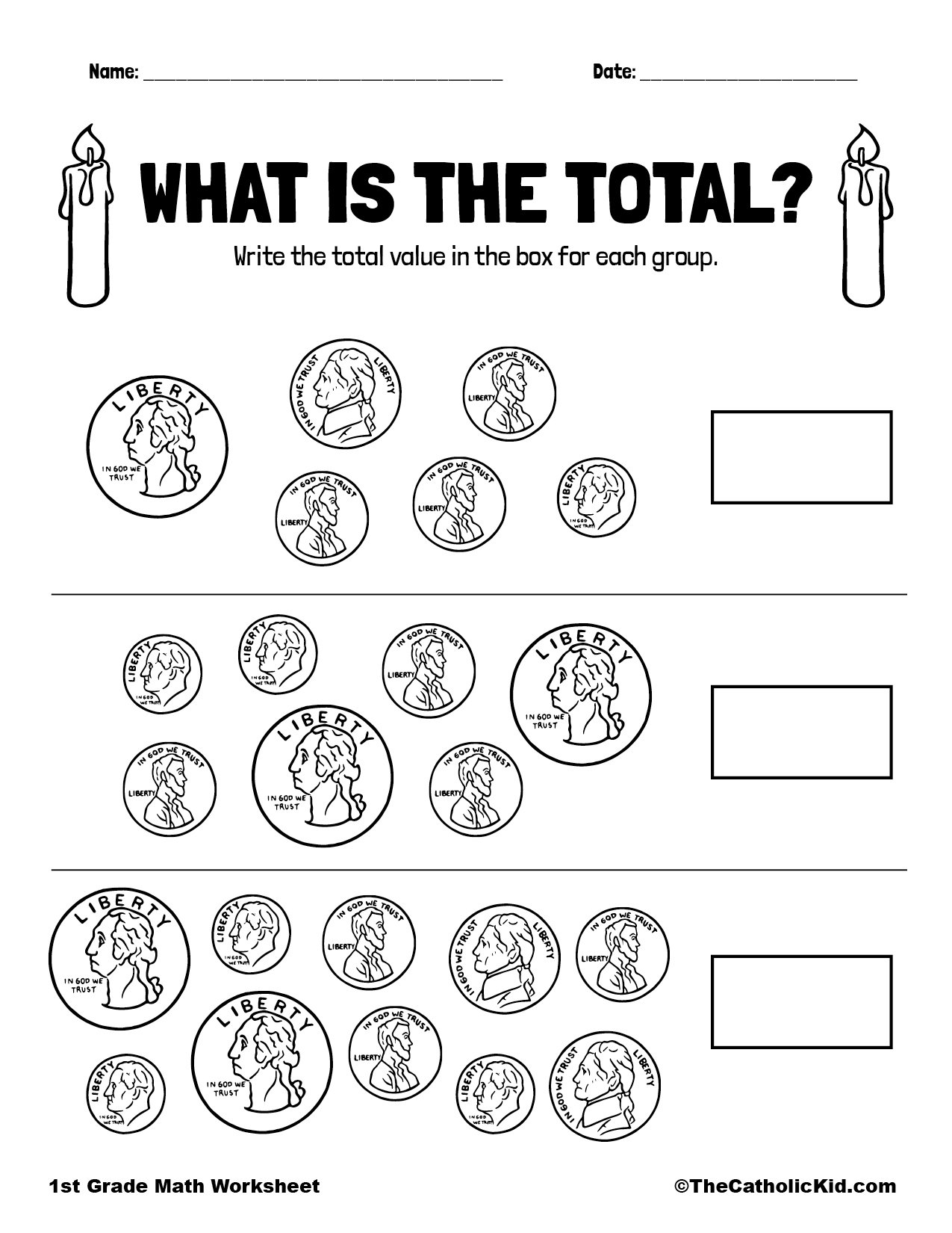 Adding Money Printout TheCatholicKid Worksheets Library