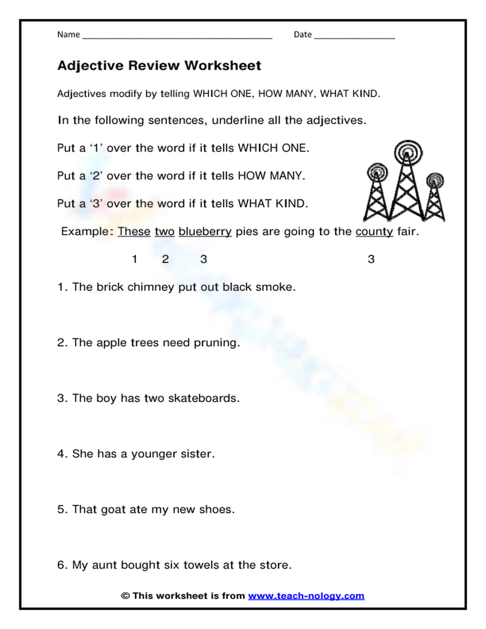 Adjective Review Worksheet Worksheet Worksheets Library