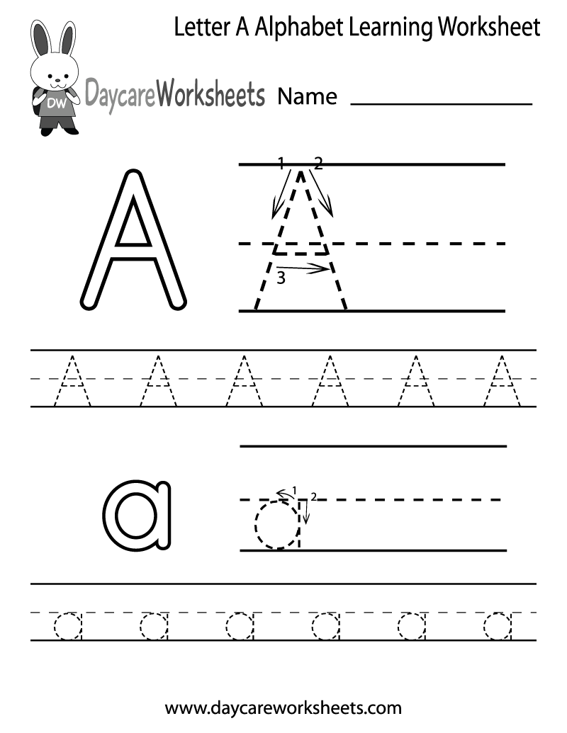 Free Printable Interactives Letter A Worksheets