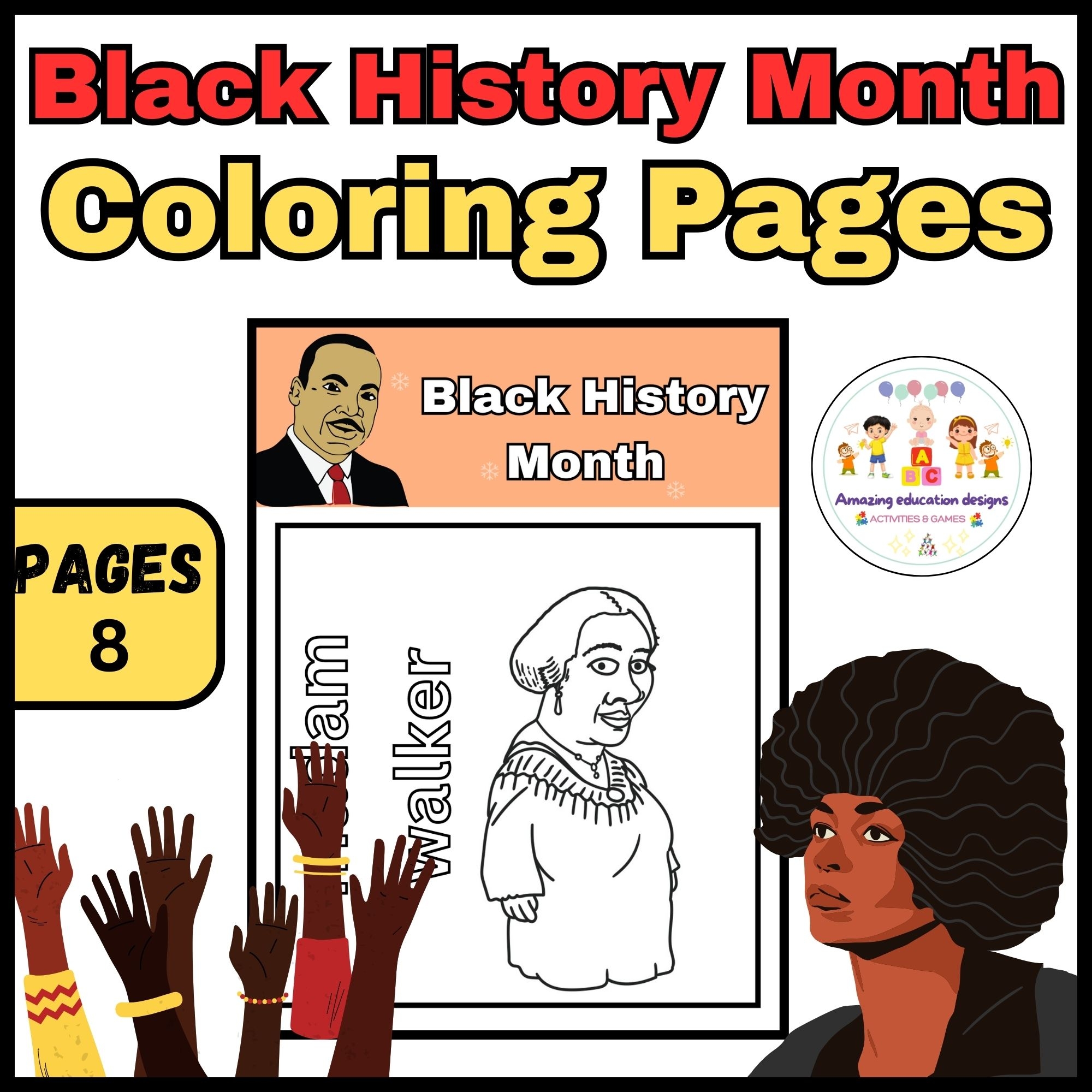 Amazing Coloring Pages Activities Worksheets Black History Month Made By Teachers
