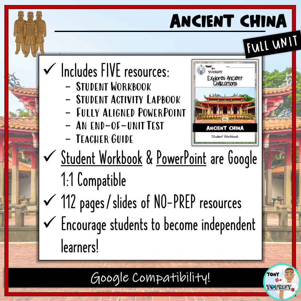 Ancient China Unit Bundle Reading Passages Activities PowerPoint Test U0026 More 