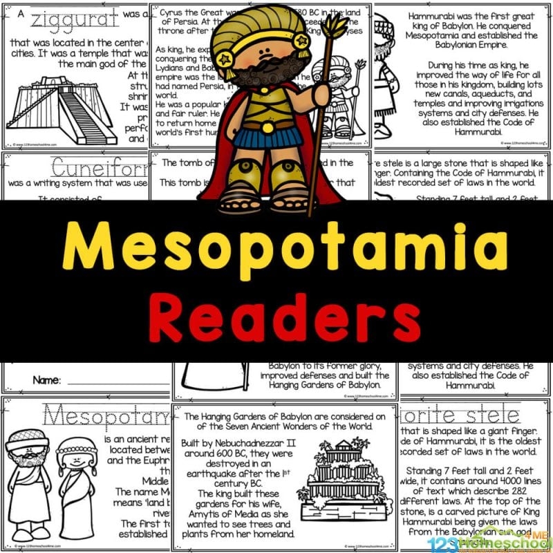 Ancient Mesopotamia For Kids Free Printable Reader To Read Color U0026 Learn