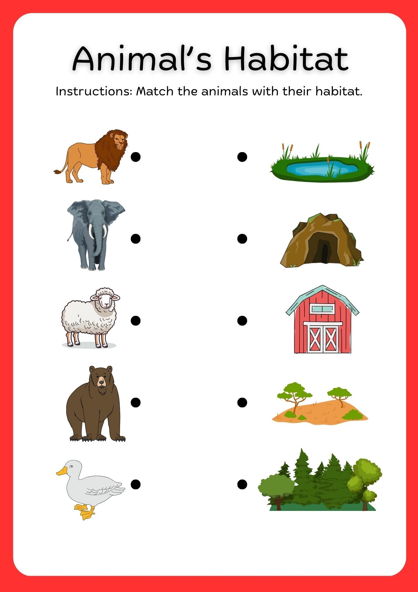 Free Printable Habitat Worksheets