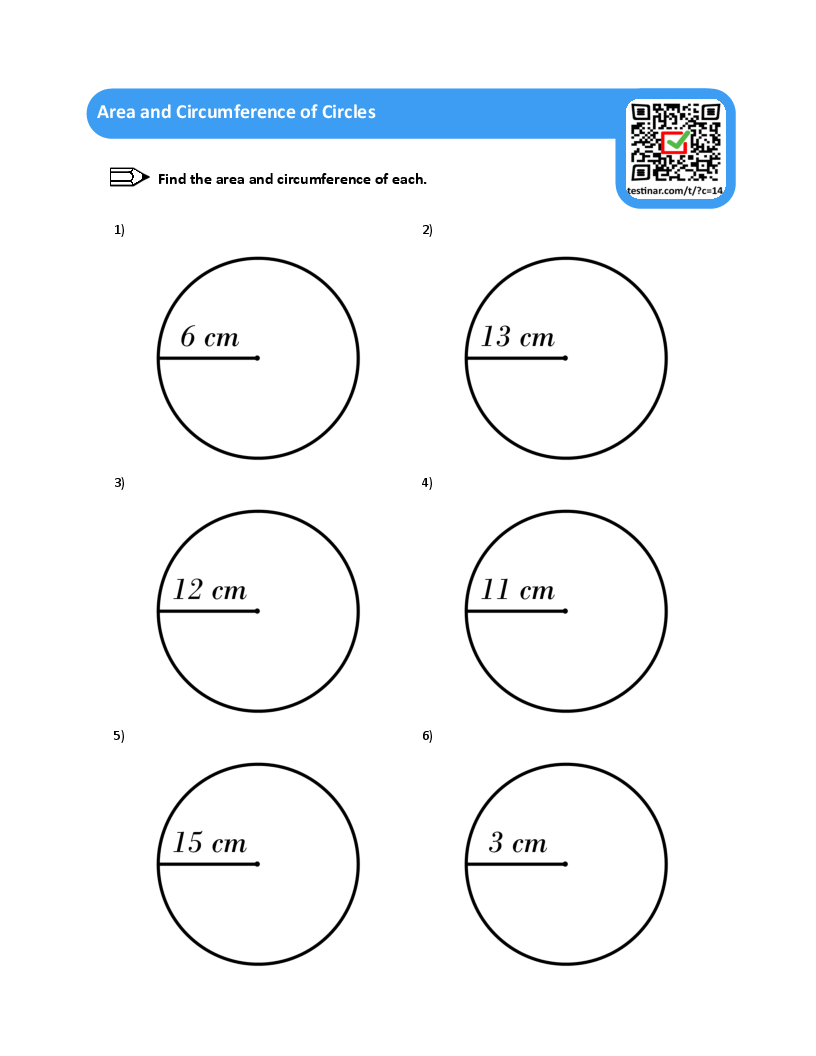 Free Printable Circumference Worksheets