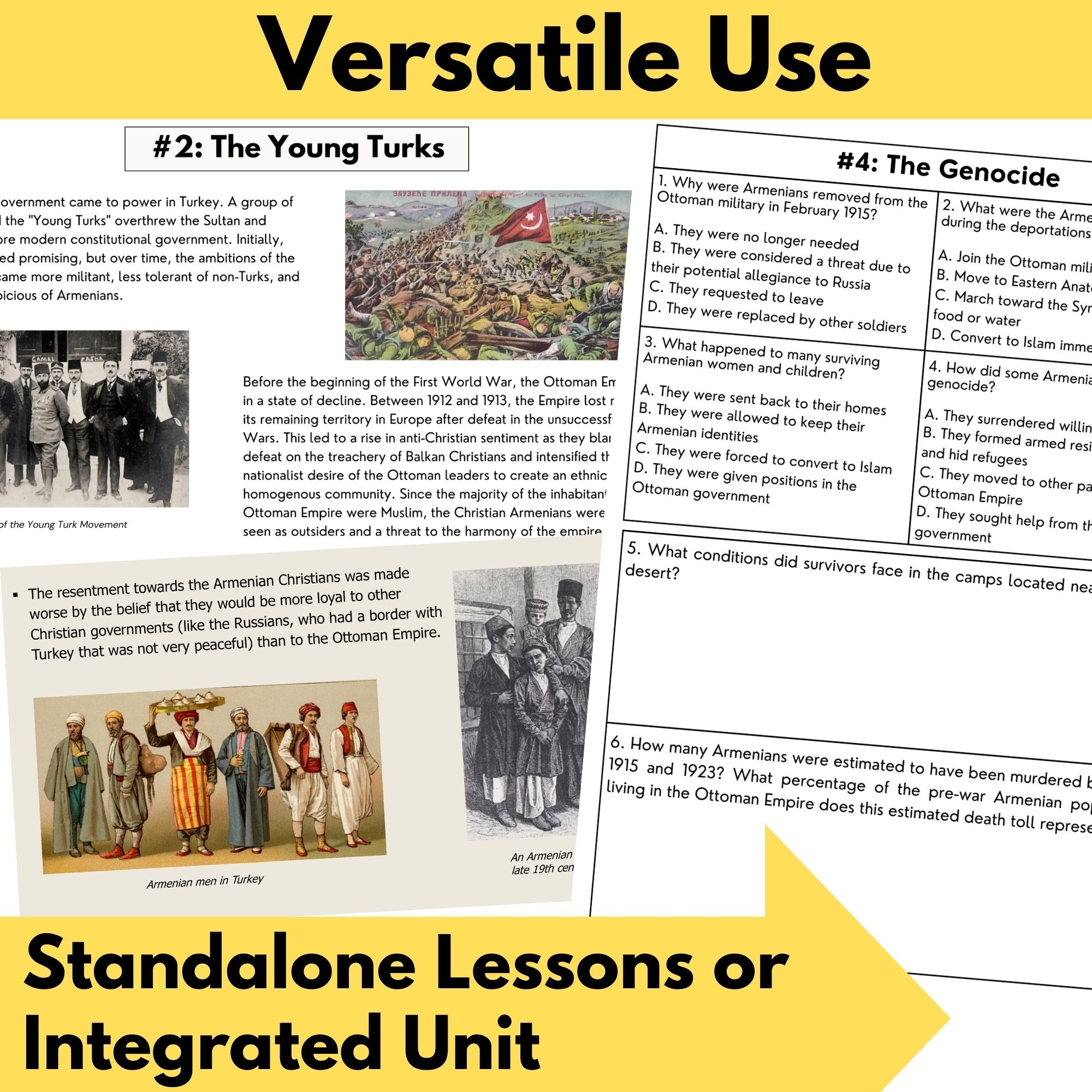 Armenian Genocide Lesson Reading Comprehension Station Activity Worksheets PPT Made By Teachers