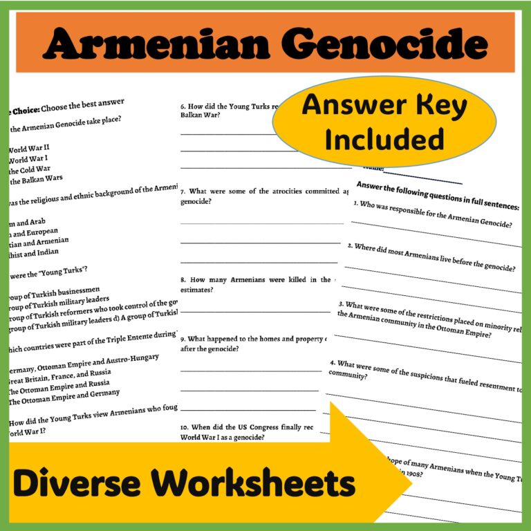 Armenian Genocide Reading Comprehension Teaching Resources