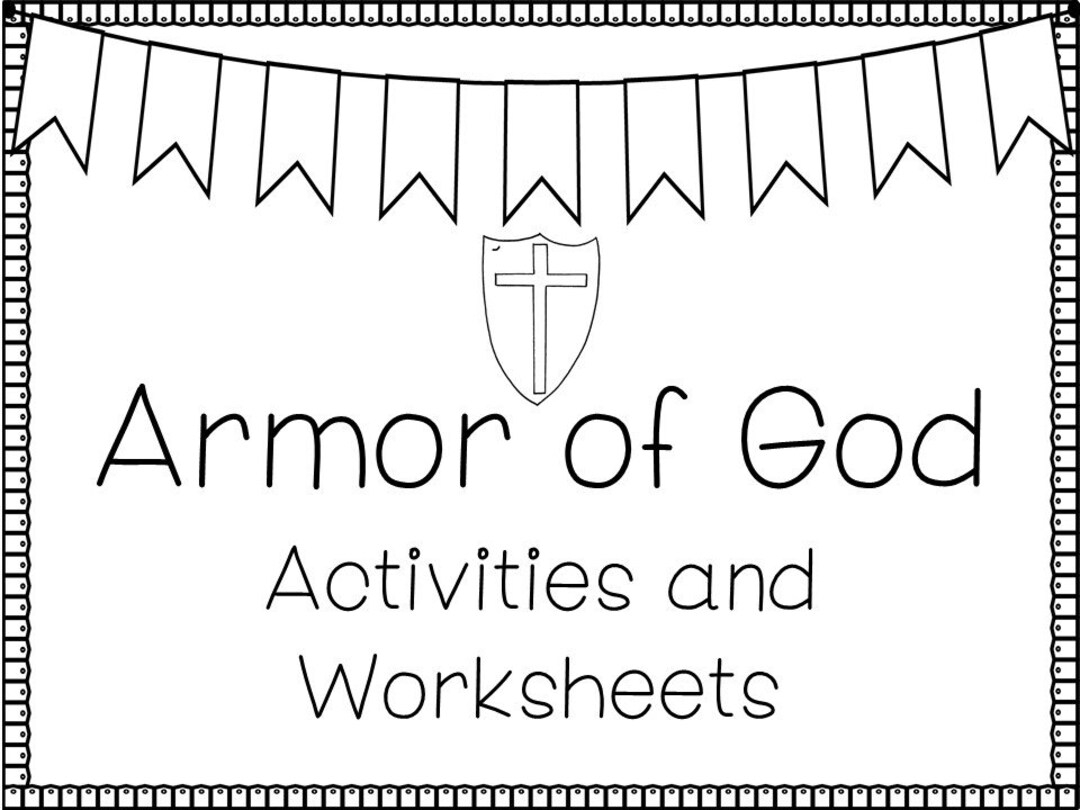 Armor Of God Activities And Worksheets Packet NIV Tracing Coloring Games And Flashcards Prek 5th Grade Bible Study And Handwriting Etsy