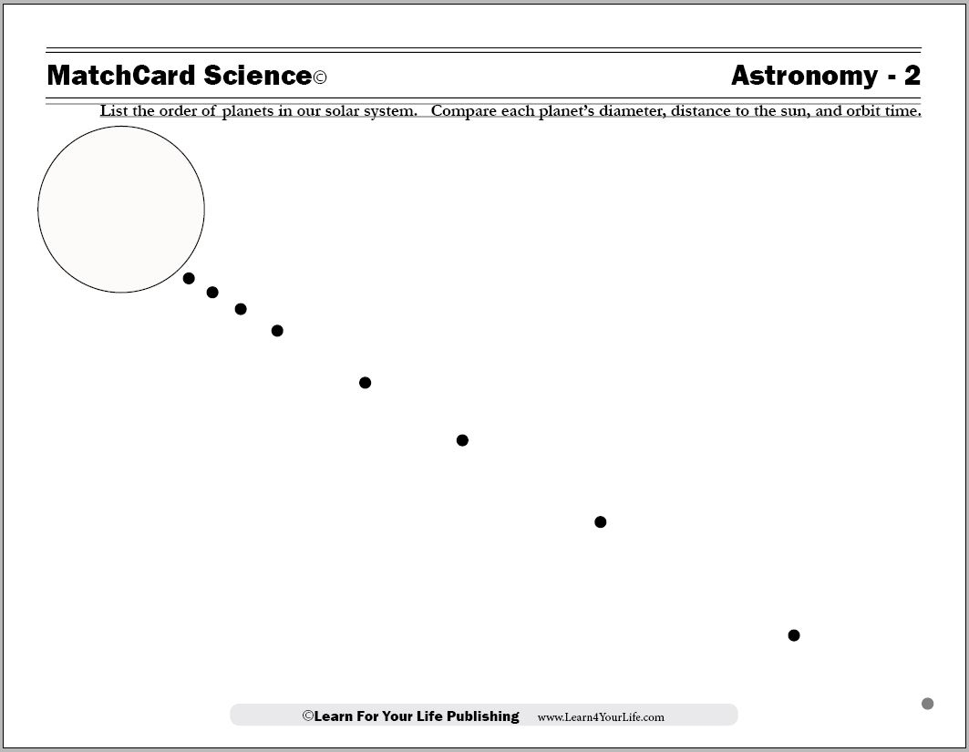 Free Astronomy Printable Worksheets