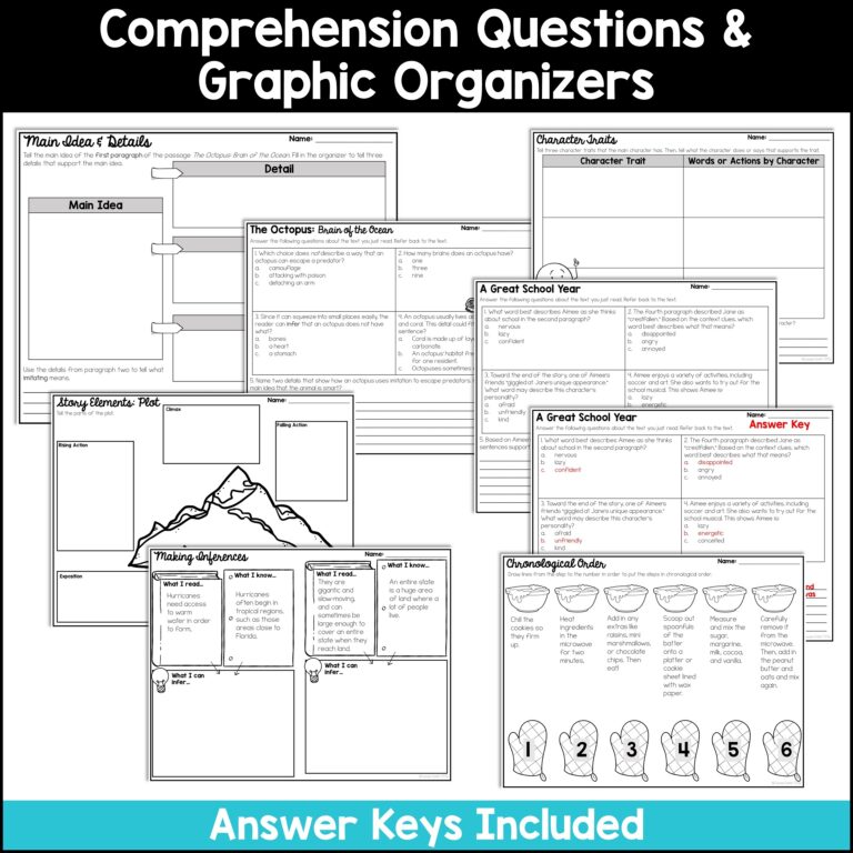 August Reading Passages For Back To School Reading Comprehension Activities And Anchor Charts Thrifty In Third Grade