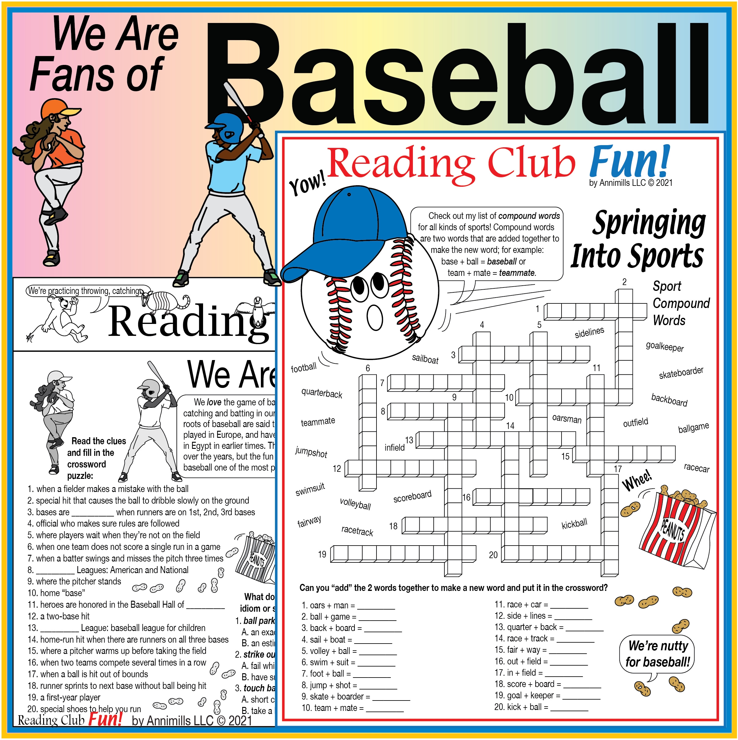 Free Baseball Worksheet Printables