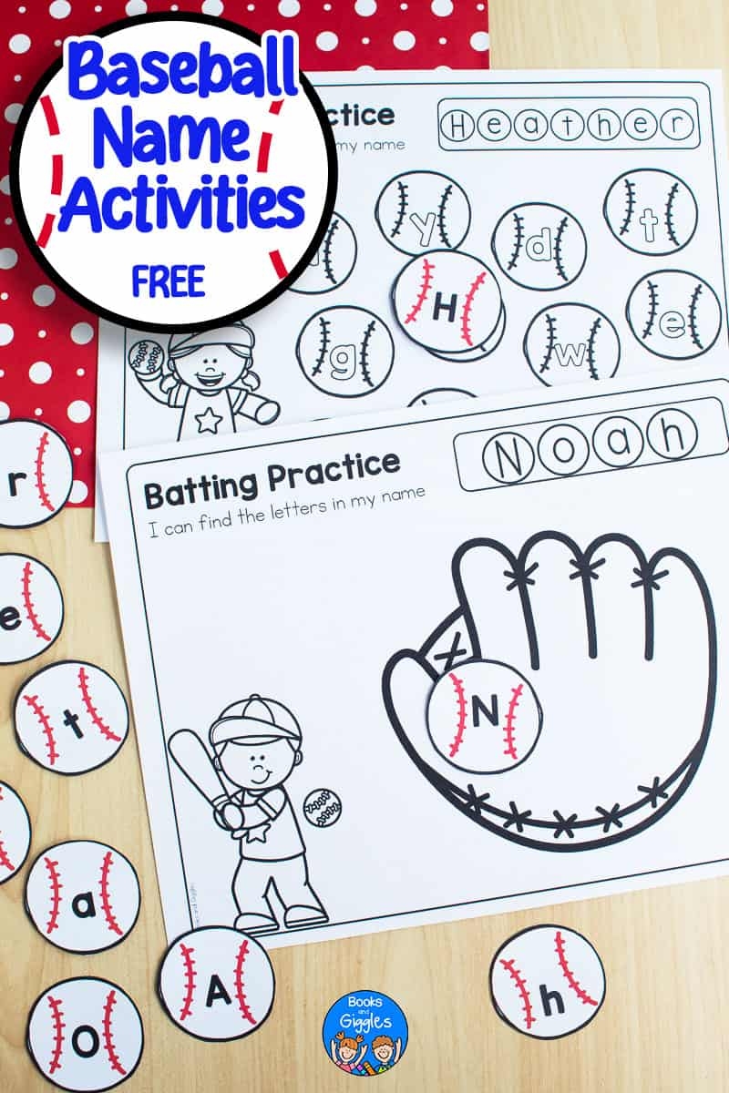 Baseball Name Activities