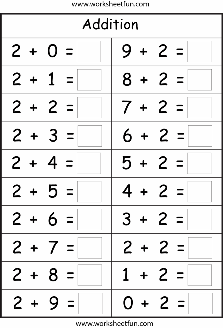 Basic Addition Facts 8 Worksheets FREE Printable Worksheets Worksheets Library