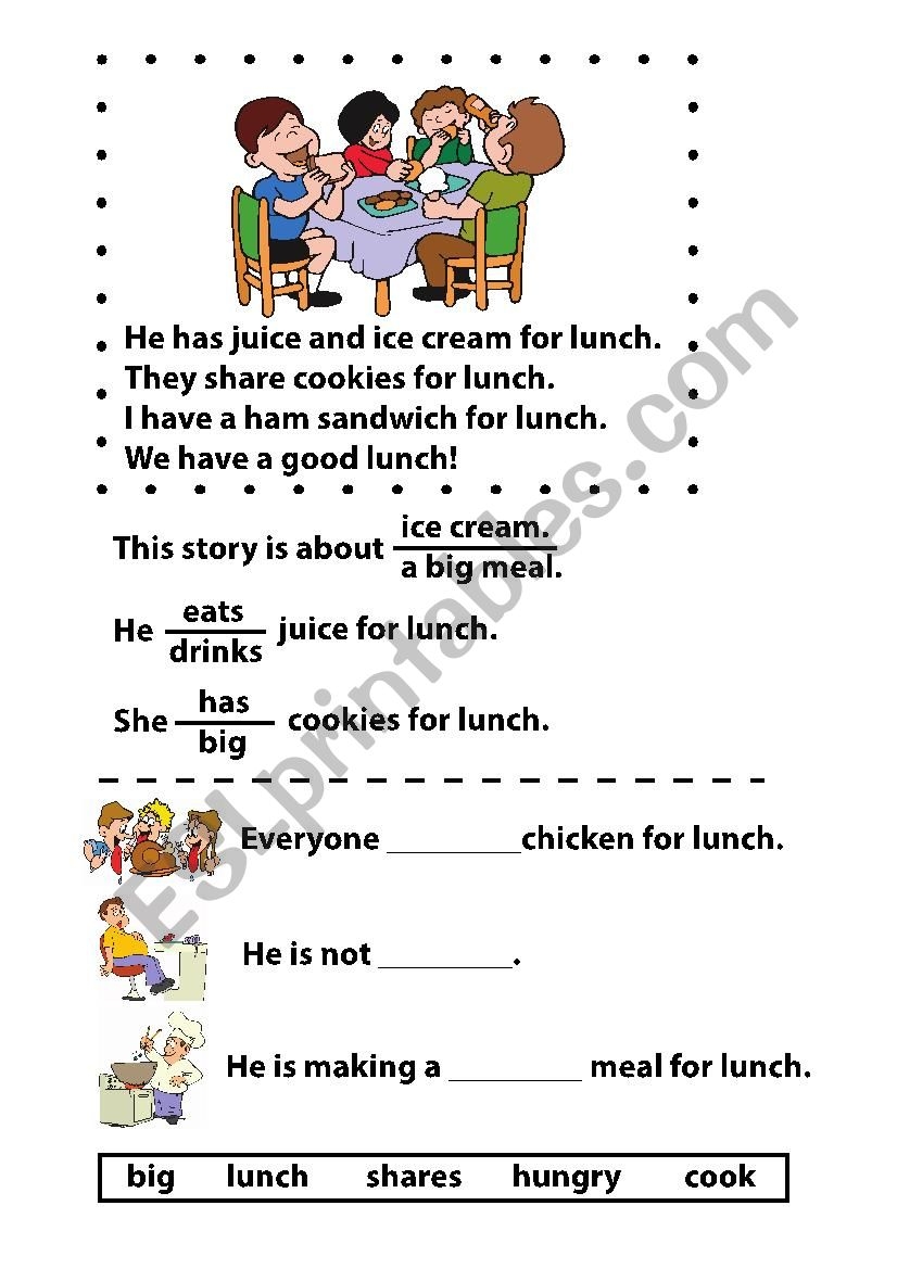 Easy Reading Comprehension Worksheets Esl