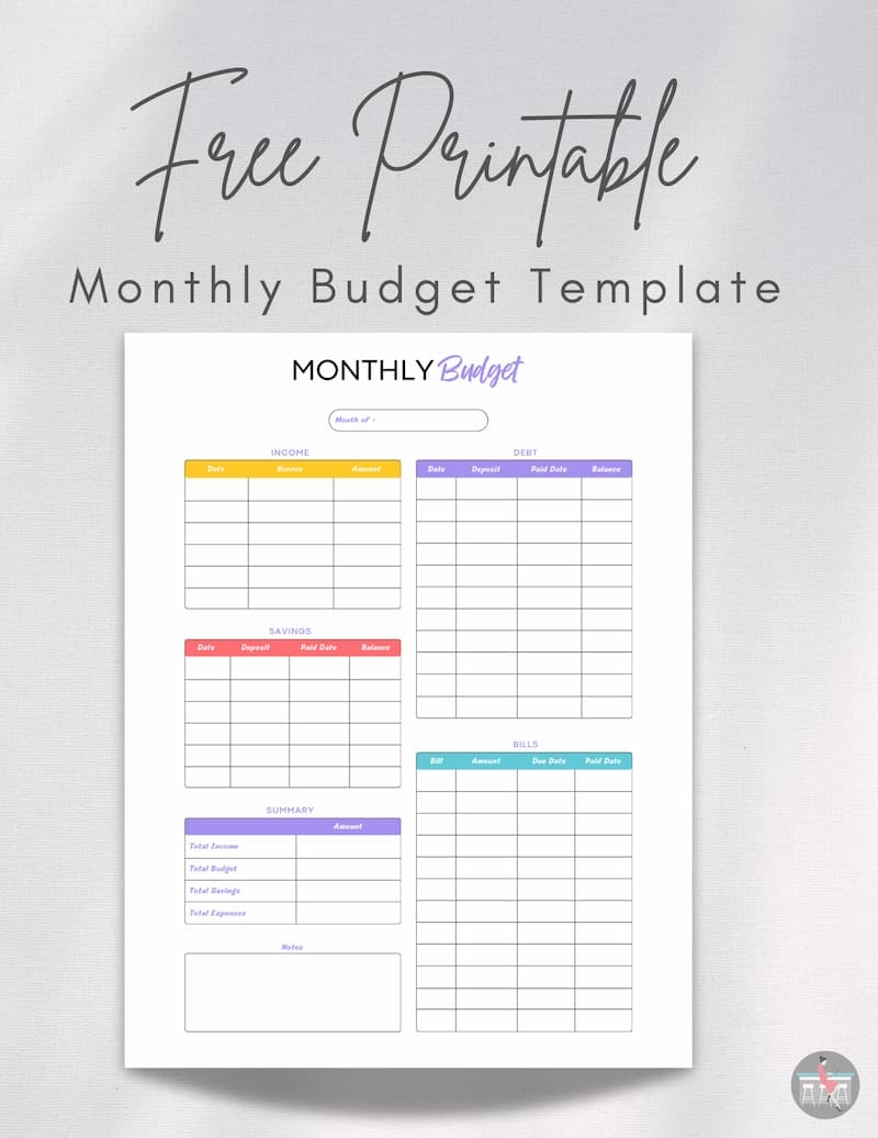 Free Printable Printable Budget Worksheet
